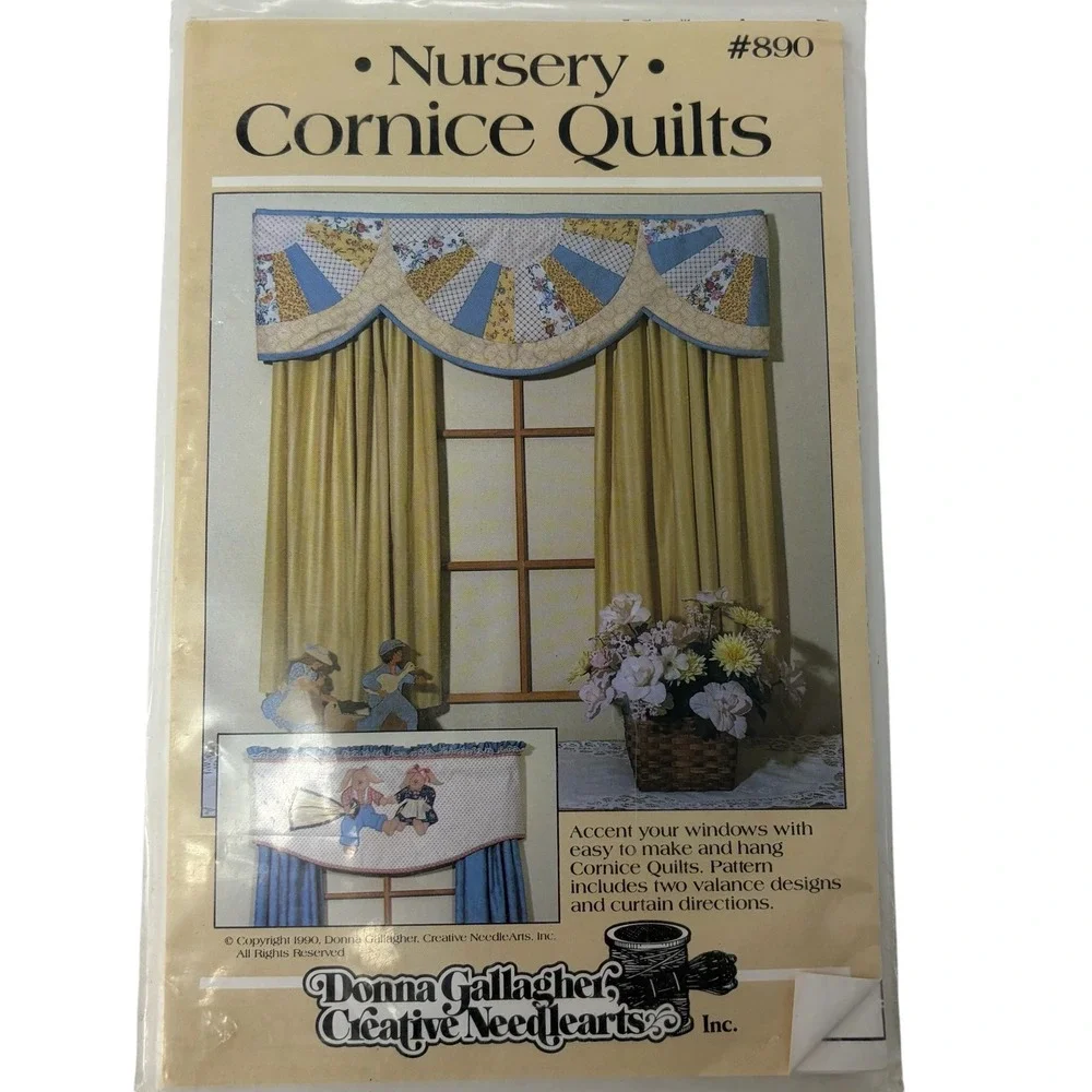 Vintage 1990 Donna Gallagher Creative Needlearts Cornice Quilts Patterns 889 890